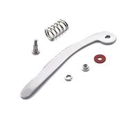 rongweiwang Sostituzione per Bigsby Jazz Guitar Electric Guitar Metal Tremolo Vibrato Bridge Targaglia Parti Maniglia per la manovella, Argento