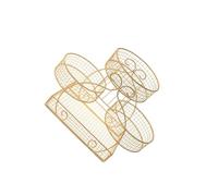 rongweiwang Supporto per cestello in filo metallico a più livelli, porta verdure multiuso per pane di patate, bianco , Oro , 30x20x31cm