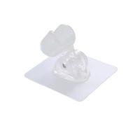 rongweiwang Supporto per soffione doccia impermeabile con base girevole, supporto adesivo forte per montaggio a parete per soffioni doccia portatili, antiruggine e durevole, Chiaro, 7.2x7.2 cm