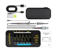rongweiwang Tester Oscilloscopio digitale Oscilloscopio Multifunzione Multimetro Generatore di segnale Misuratore di capacità Facile da usare, Con sonda
