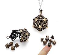 Rongxze 7 Pezzi Dadi Set, Dadi DND Poliedrici per Dungeon e Dragons, Accessories per Dungeons and Dragons MTG RPG D4 D6 D8 D10 D12 D20 Role Play Dadi DND Set