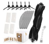 RongZy 21 Pezzi RVA105 per Tapo RV30 Max/RV20 Max/RV30 Max Plus/RV20 Max Plus Accessori con 1 Spazzole Principali, 6 Spazzole Laterali, 4 Panni Mop, 4 Filtri HEPA, 5 Sacchetti per la Polvere