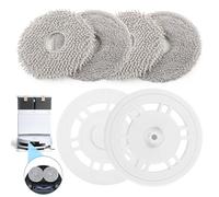 RongZy 4Pcs Panni per Ecovacs Deebot T50 PRO Omni/ N30 PRO Omni/T30 PRO Omni/T30S Combo/T30S Combo Complete/T50/T30/N30 Omni/T50 Max PRO Omni Panni Mop di Ricambio con 2 Staffa Panno per Accessori