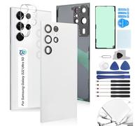 RongZy Coperchio Batteria per Samsung Galaxy S22 Ultra 5G 2022 Coperchio Posteriore per Galaxy S22 Ultra 5G Cover Batteria per Telefono Sostituzione Copribatteria(Bianco)