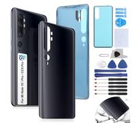 RongZy Coperchio Batteria per Xiaomi Mi Note 10 Mi Note 10 PRO Coperchio Posteriore per Xiaomi Mi CC9 PRO Cover Batteria per Telefono Sostituzione Copribatteria(Nero)