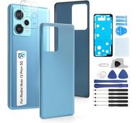 RongZy Coperchio Batteria per Xiaomi Redmi Note 12 PRO+ 5G Coperchio Posteriore per Xiaomi Redmi Note 12 PRO Plus 5G Cover Batteria per Telefono Sostituzione Copribatteria(Blu)