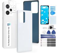 RongZy Coperchio Batteria per Xiaomi Redmi Note 12 PRO+ 5G Coperchio Posteriore per Xiaomi Redmi Note 12 PRO Plus 5G Cover Batteria per Telefono Sostituzione Copribatteria(Bianco)