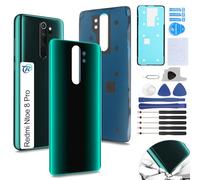 RongZy Coperchio Batteria Ricambio per Xiaomi Redmi Note 8 PRO Parte di Ricambio della Alloggiamento Copribatteria Posteriore con Strumento (Verde)