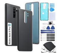 RongZy Coperchio Batteria Ricambio per Xiaomi Redmi Note 8 PRO Parte di Ricambio della Alloggiamento Copribatteria Posteriore con Strumento (Nero)