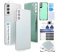 RongZy Copribatteria Posteriore di Ricambio per Samsung Galaxy S21 Plus 5G G996 Parte di Ricambio della Alloggiamento Coperchio Batteria con Strumento(Argento)