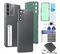 RongZy Copribatteria Posteriore Ricambio per Samsung Galaxy S21 5G SM-G991B Parte di Ricambio della Alloggiamento Coperchio Batteria con Strumento(Grigio)