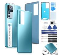 RongZy Copribatteria Posteriore Ricambio per Xiaomi 12T PRO Coperchio Batteria per Redmi K50 Ultra Parte di Ricambio della Alloggiamento Coperchio Batteria con Strumento(Blu)