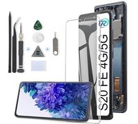 RongZy LCD Schermo per AMOLED Samsung Galaxy S20 Fe G780F di Ricambio Display Touch Screen Digitizer Parti di Riparazione per Galaxy S20 Fe 5G G781B LCD Display con Strumenti(6.5",Nero con Cornice)