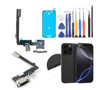 RongZy Porta di Ricarica USB per iPhone 16 Pro Dock Connector Charger Board Flex Cable Assembly Sostituzione per 16 Pro con Strumenti