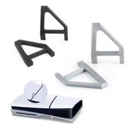 RongZy Supporto per PS5 Slim Console Staffa per Facile Dissipazione del Calore, Supporto Orizzontale per Sony Playstation 5 Slim Disc Edizione Consolle Supporto Base Accessori(2 Paia,Nero/Grigio)