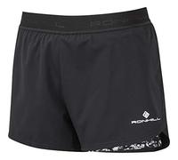 Ronhill Life Twin - Pantaloncini Corti da Donna, Donna, Pantaloncini, RH-005543, Nero/Mono Fungo, 14