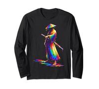 Ronin Samurai Spada Arte Giapponese Illustrazione Maglia a Manica