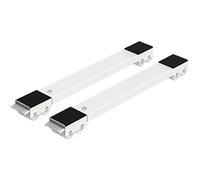 Ronlap base lavabiancheria regolabile con freno, rullo per mobili per carichi pesanti per lavatrice, asciugatrice, frigorifero fino a 300 kg, lunghezza 44,5-72 cm, bianco