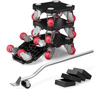 Ronlap Carrello per il trasporto di mobili con sollevatore, espandibile, portata 300 kg, per mobili pesanti, divano, nero