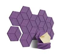Ronlok 12Pcs Pannello Acustico Autoadesivo Hexagon Y-Lined Pannello Insonorizzante A Parete Ignifughi Ad Alta Densità