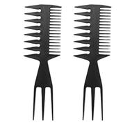 Ronlok 2 X Doppio Laterale Dente Styling Pettine Dei Capelli Pettine Bellezza Salone Strumento
