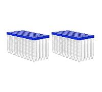 Ronlok Tubi Centrifuga conici 100 Pezzi 15 ML con Tappi a Vite, Recipiente di Test di Laboratorio Graduato e Marche Di Scrittura