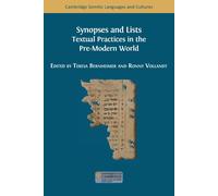 Ronny Vollandt Tere Synopses and Lists: Textual Practices in the Pre (Tascabile)
