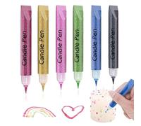 Ronoza® Pastelli a cera per candele, 6 x 10 ml, per candele, set per dipingere candele, candele fai da te, per decorare e dipingere candele, in polvere oro flash
