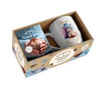 Ronron & chocolat chaud: Coffret avec un joli mug en céramique et un petit livret