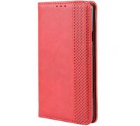 RonRun Adatto per Cover Motorola Signature 5G, Custodia a Libro con Supporto Stand e Slot Porta Carte Case a Portafoglio Magnetica in Pelle PU, rosso