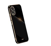 RonRun Cover Compatibile con Oppo A38 4G/A18 4G, Silicone Flessibile Alla Moda Galvanizzata Ultra Sottile Resistente Cover - Nero