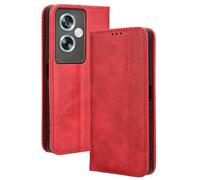 RonRun Cover Oppo A79 5G, Custodia a Libro con Supporto Stand e Slot Porta Carte Case a Portafoglio Magnetica in Pelle PU Adatto per Oppo A79 5G, rosso