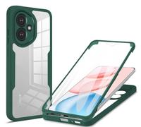 RonRun Cover per Honor 400, 360 Gradi Antiurto Custodia con Protezione Schermo Integrata Trasparente Rugged TPU Bumper Doppia Protettiva Cover per Honor 400 - Verde