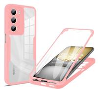 RonRun Cover per Realme C75 4G, 360 Gradi Antiurto Custodia con Protezione Schermo Integrata Trasparente Rugged TPU Bumper Doppia Protettiva Cover per Realme C75 4G - Rosa