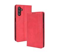 RonRun Cover Samsung Galaxy A04s, Custodia a Libro con Supporto Stand e Slot Porta Carte Case a Portafoglio Magnetica in Pelle PU Adatto per Samsung Galaxy A04s, rosso