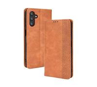 RonRun Cover Samsung Galaxy A04s, Custodia a Libro con Supporto Stand e Slot Porta Carte Case a Portafoglio Magnetica in Pelle PU Adatto per Samsung Galaxy A04s, Marrone