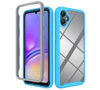 RonRun Cover Samsung Galaxy A05, Protezione Totale Custodia Rugged Custodia Antiurto AntiGraffio Trasparente Case Armor Bumper Cover Azzurro