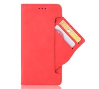RonRun per Cover Honor 400 Smart 5G Antiurto Flip Magnetica Portafoglio TPU Silicone Case, con Supporto Stand e Slot Porta Carte Pelle PU Case rosso