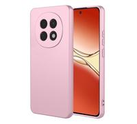 RonRun Silicone Liquido Cover Compatibile con Oppo A5 Pro 5G, Ultra Sottile Morbida Silicone Antiurto Protettiva Case con Fodera in Microfibra Antigraffio - Rosa