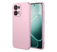 RonRun Silicone Liquido Cover Compatibile con Oppo A6 Pro 5g, Ultra Sottile Morbida Silicone Antiurto Protettiva Case con Fodera in Microfibra Antigraffio - Rosa