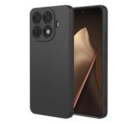 RonRun Silicone Liquido Cover Compatibile con Xiaomi 15T Pro, Ultra Sottile Morbida Silicone Antiurto Protettiva Case con Fodera in Microfibra Antigraffio - Nero