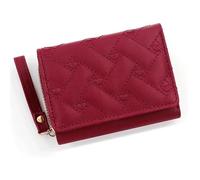 RONSSEN Portafogli da donna Portafoglio da donna piccolo compatto 3 volte lusso borsa da donna ricamata cuore amore multi slot per carte di credito portafoglio in pelle compatibile con carte di