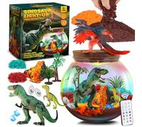 RONSTONE Giocattoli con Dinosauri per Bambino - Kit per Terrari e Regali di Compleanno per Bambini di 4 5 6 7 8-12 Anni - DIY Kit vulcano Dino & Artigianato Scientifico per Bambino Bambina