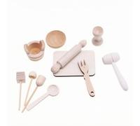 Ronyme 11 Pezzi Set di Utensili da in Miniatura Leggero Set di Utensili da Pasticceria in Miniatura Legno Realistici