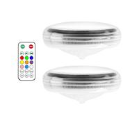 Ronyme 2 luci solari galleggianti per laghetti, luci Colorate con Telecomando per laghetti Decorativi da Giardino