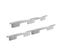 Ronyme 2 Pezzi Coprifornello per Spazi Protezione per Bancone Copri Fessura Fornello Barriera per Residui in Acciaio Inox Che Resiste Al Calore Adatto per L', Argent