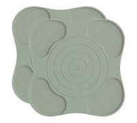 Ronyme 2 pezzi Tappetino per asciugare i piatti in silicone Tappetino drenante Sottobicchiere per presina da cucina Tappetini per pentole resistenti al, Verde