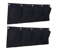 Ronyme 2 Sacchetti per Fioriere Sospesi con Tasche per Giardino Orizzontale, Nero