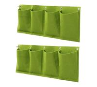 Ronyme 2 Sacchetti per Fioriere Sospesi con Tasche per Giardino Orizzontale, Verde