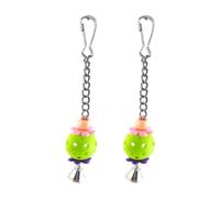 Ronyme 2X Giocattoli Colorati per Uccelli di Piccole E Medie Dimensioni, Pappagalli, Conuri, Verde